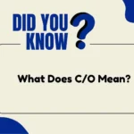 What Does C/O Mean?